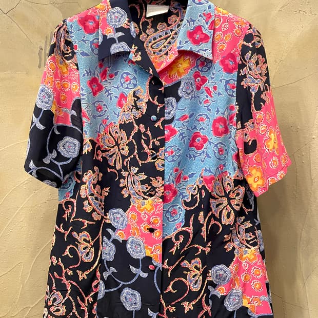 가이거 하와이언 실크 셔츠 