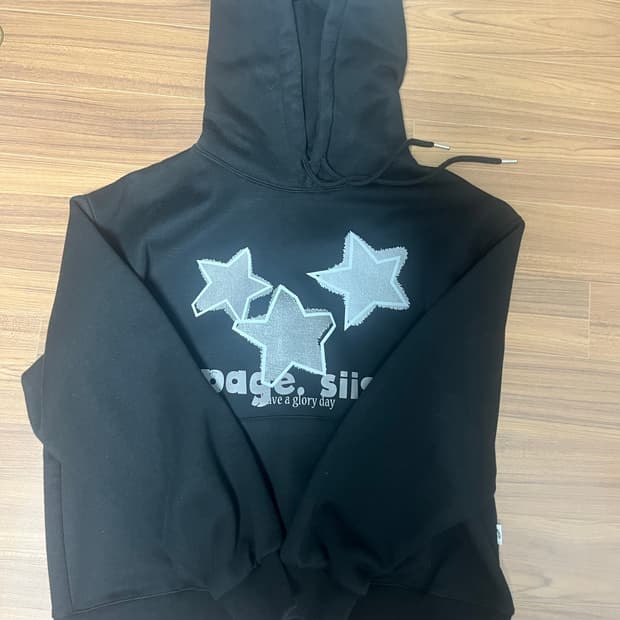 별 프린팅 후드티