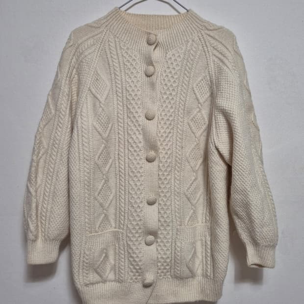 한림수직 아이보리 가디건,