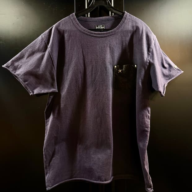 SchottNYC Heavy Cotton Leather Pocket T