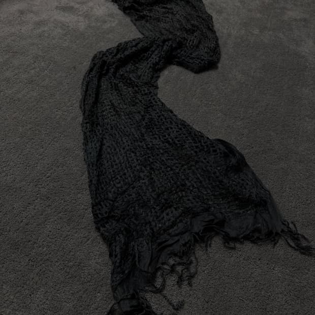 Vintage v-kei punk mood fishnet scarf