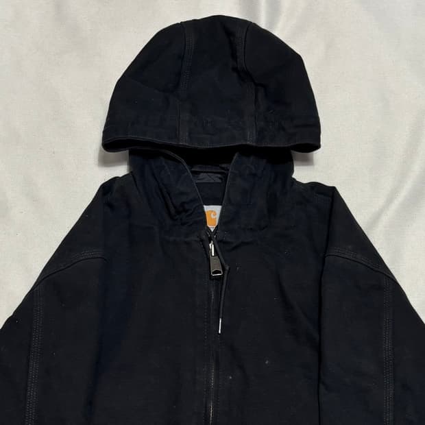 M 칼하트 블랙 후드 워크 자켓