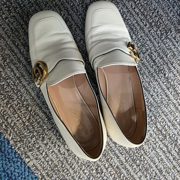 구찌 로퍼 정품 화이트 아이보리