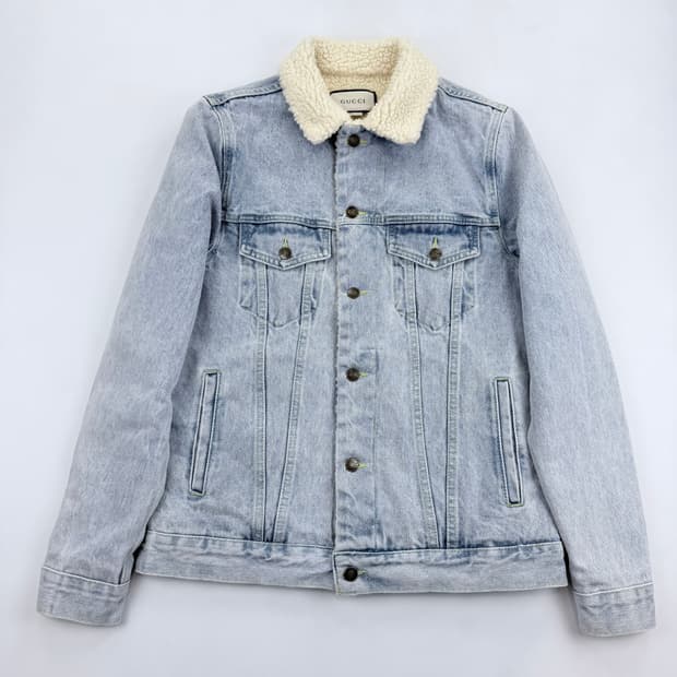 구찌 18aw 파라마운트 쉐르파 데님 자켓 48