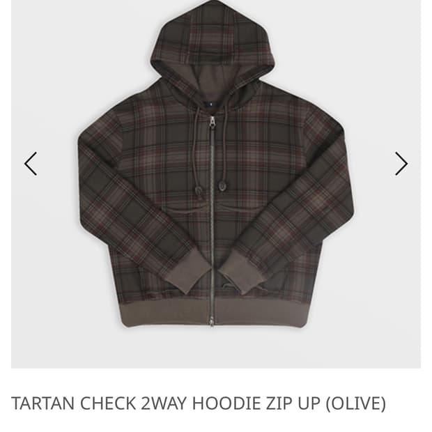 Safarispot  tartan check hoodie zip up
