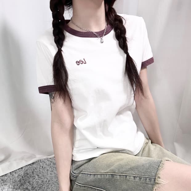 Lee 자수로고 팥죽 링거티