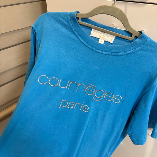꾸레쥬(courreges) 빈티지 블루 티셔츠 