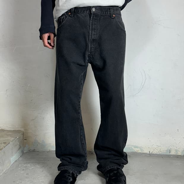 00's 빈티지 리바이스 517 블랙 부츠컷 플레어진