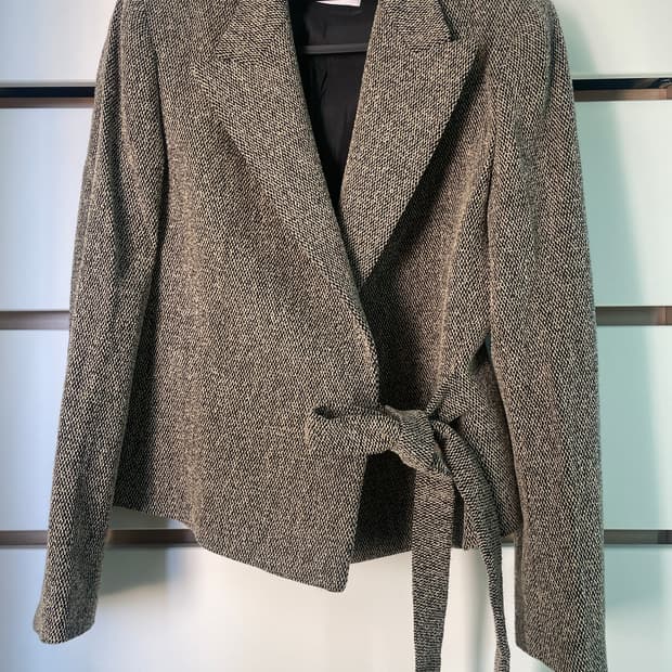 MaxMara 막스마라 헤링본 벨트 자켓