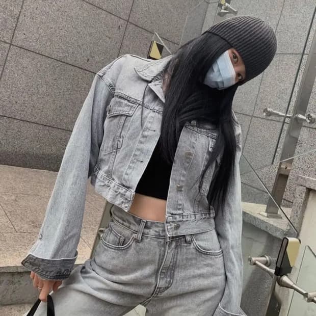 페일제이드 그레이 데님 셋업