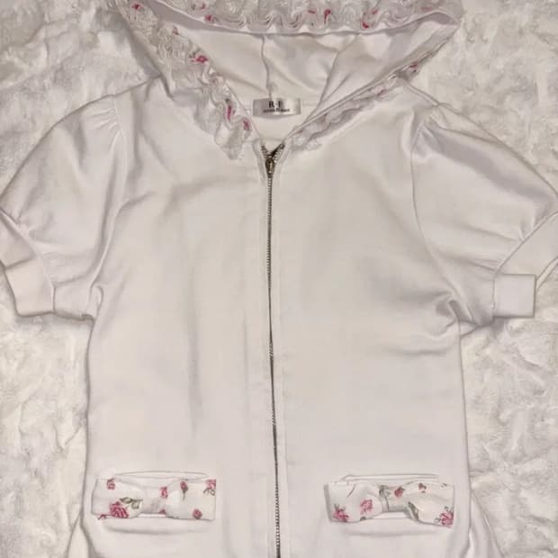 R•f inter remix 잔꽃 플로럴 플라워 후드집업 페어리