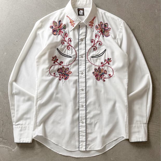 80s Karman Embroidered Western Shirt