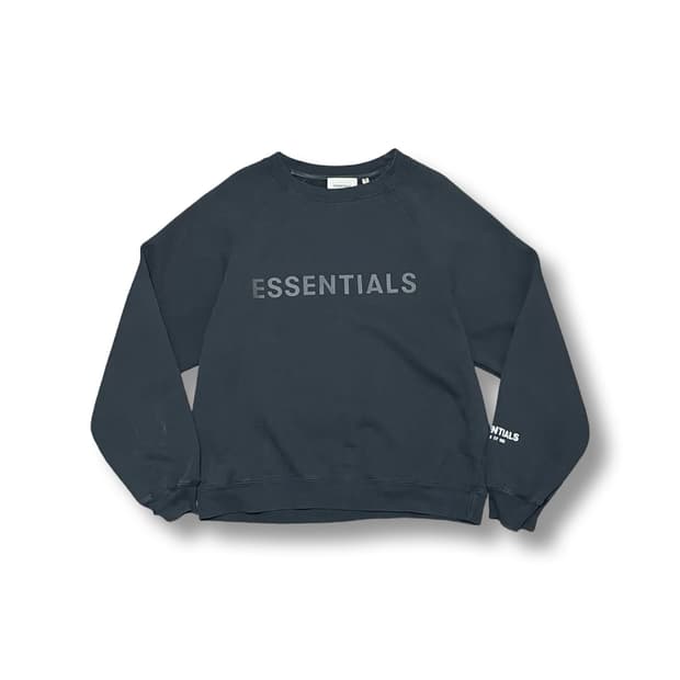 [M] 에센셜 ESSENTIALS 블랙 맨투맨 티셔츠