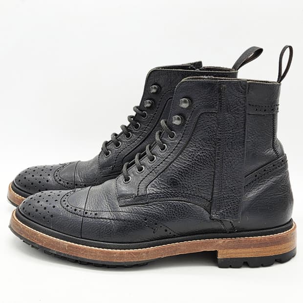  랑방 윙팁 ZIP 부츠 블랙 (8) 