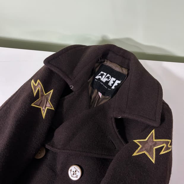 우먼S 베이프 A bathing ape 브라운 피코트