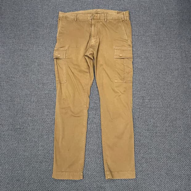 폴로 브라운 슬림핏 카고팬츠