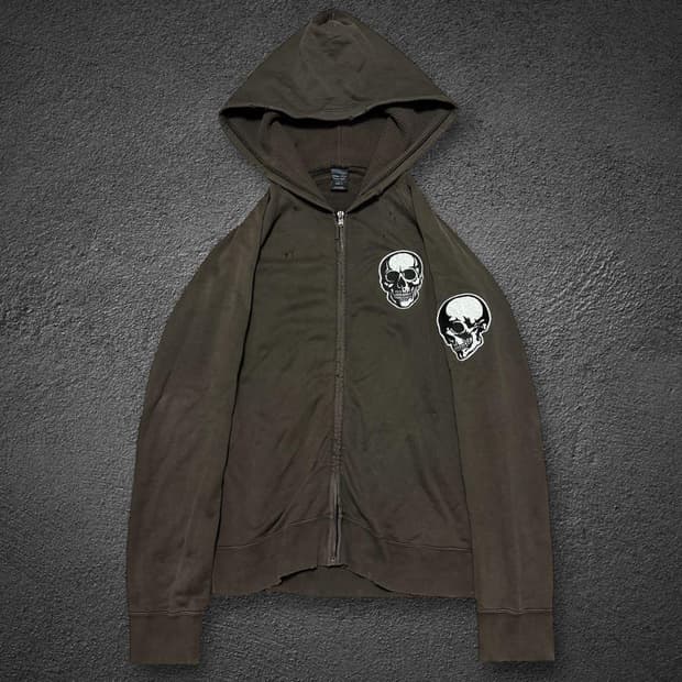 04SS 넘버나인 더블 스컬 지퍼 후드 집업