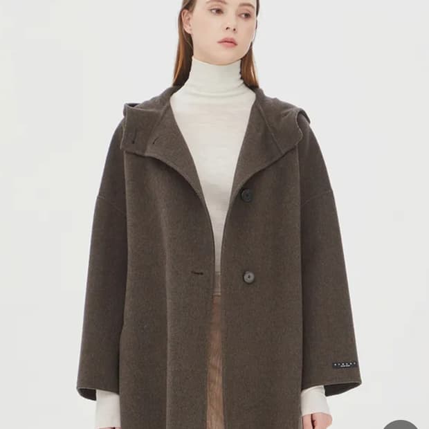 시슬리 후드코트 브라운 F사이즈 새상품