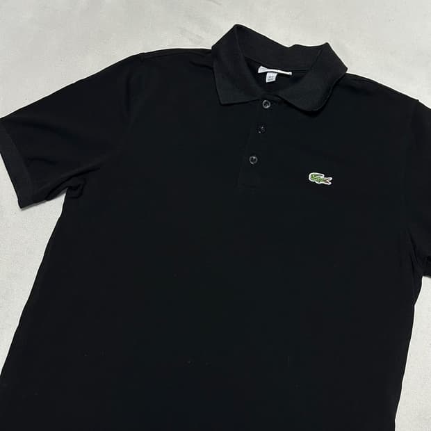 XL 라코스테 슬림핏 블랙 카라티