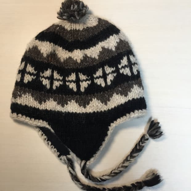 빈티지 울 100 귀덮개 모자