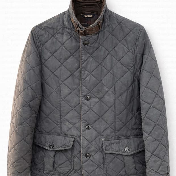 바버 왁스 퀼팅 자켓 네이비 S