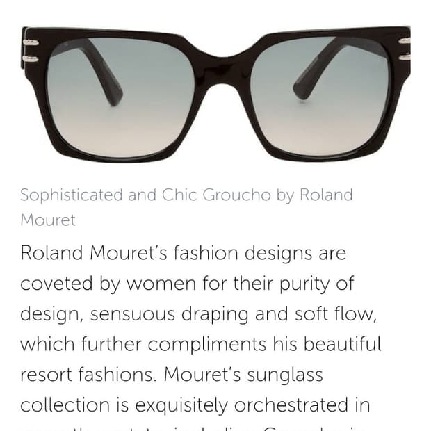 roland mouret(롤랑 무레) 선글라스 영국