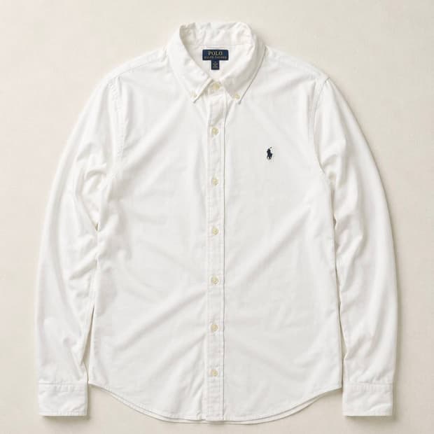 Polo 폴로 실크 화이트 셔츠