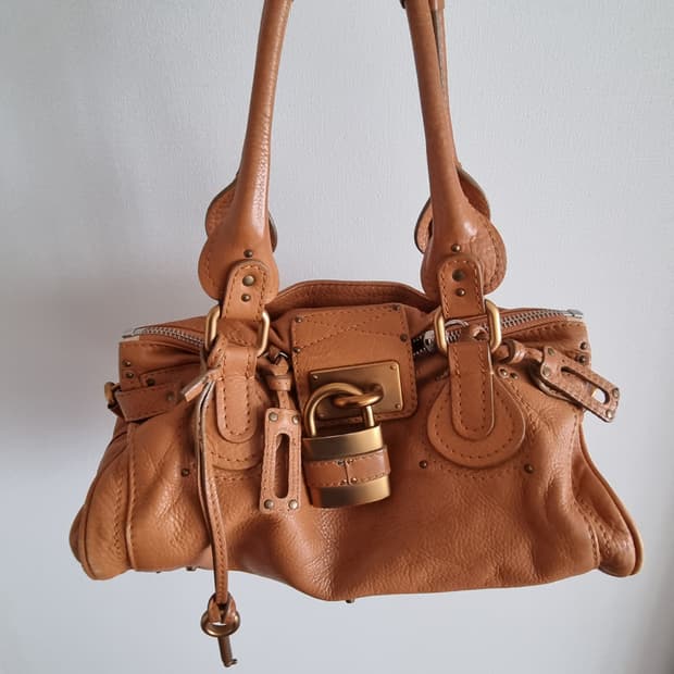 빈티지 끌로에 패딩던 오렌지 브라운 숄더백