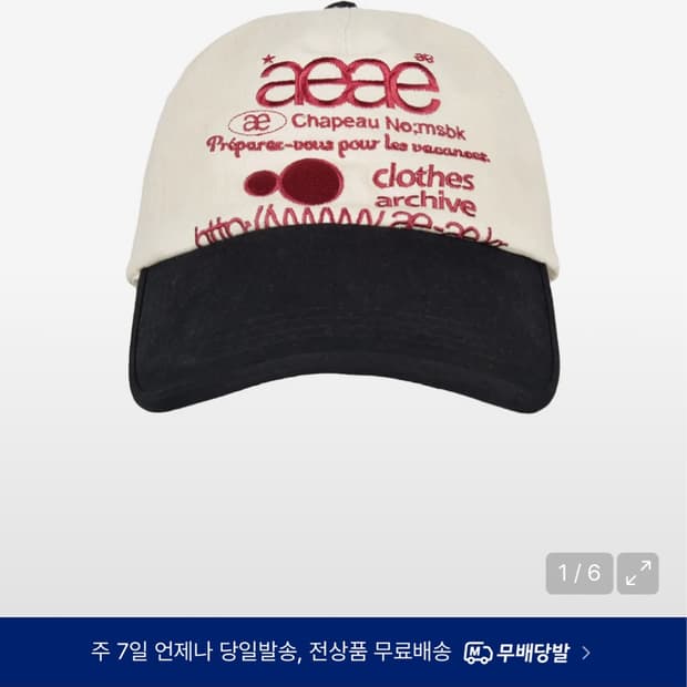 Aeae WEB LOGO 5 PANNEL BALL CAP 