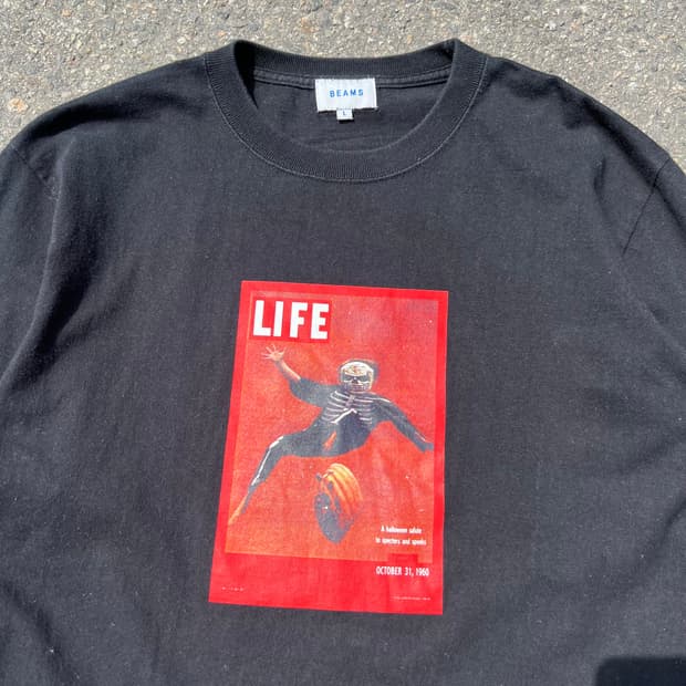 Beams x Life Magazine 롱 슬리브 티셔츠