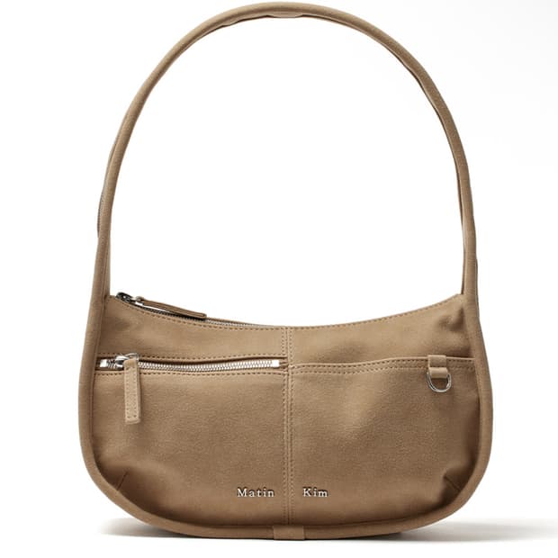 마뗑킴 스웨이드 숄더백 지퍼디테일 matin kim