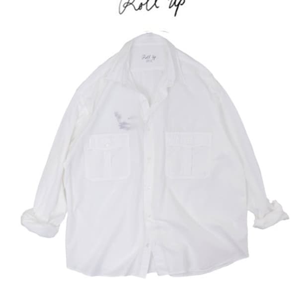 Roll Up Chambray Shirt - White