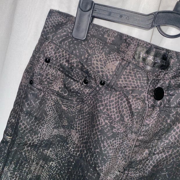 Python semi bootcut pants y2k 고딕 펑크 파이톤