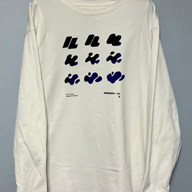 자라X아더에러 콜라보 남자 롱슬리브 스크래치 화이트 L-XL 105