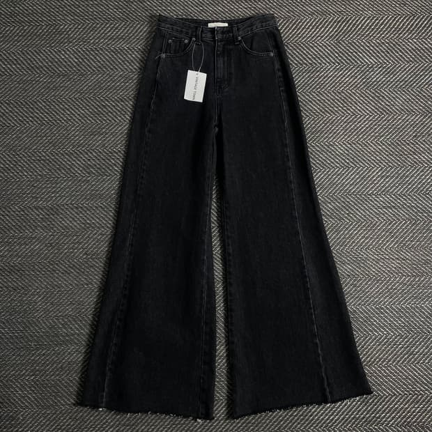 빈티지 와이드핏 블랙 데님 팬츠o 3129