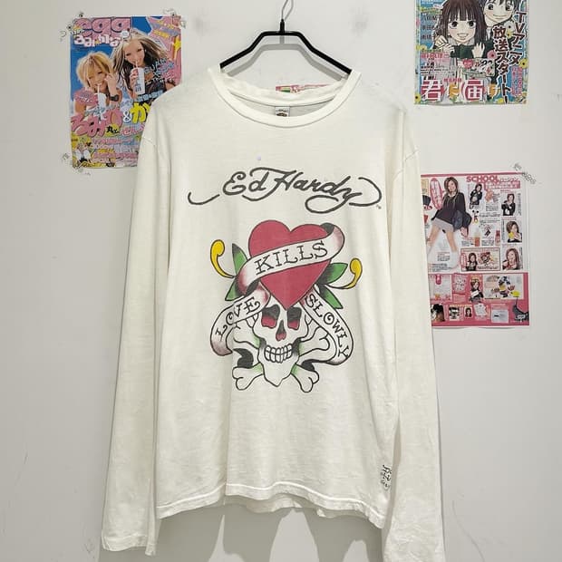 Ed Hardy Skull printed long sleeve