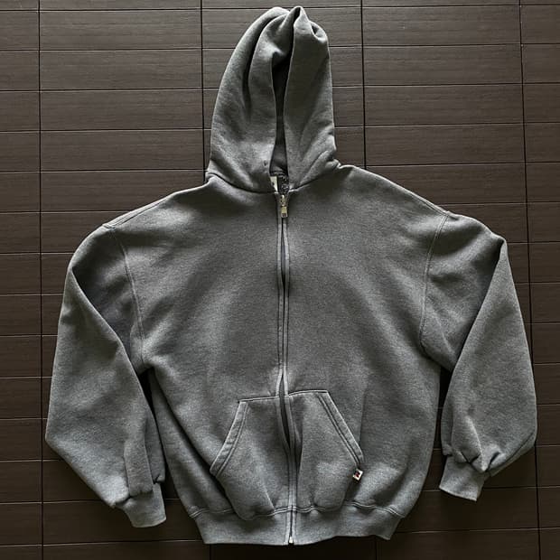 (L) 90s 빈티지 러셀 후드집업 다크그레이