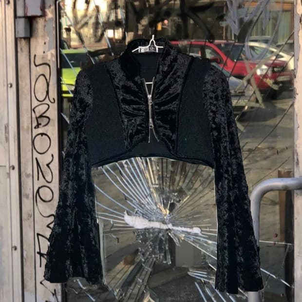 오즈온 펑크 투웨이 크롭자켓