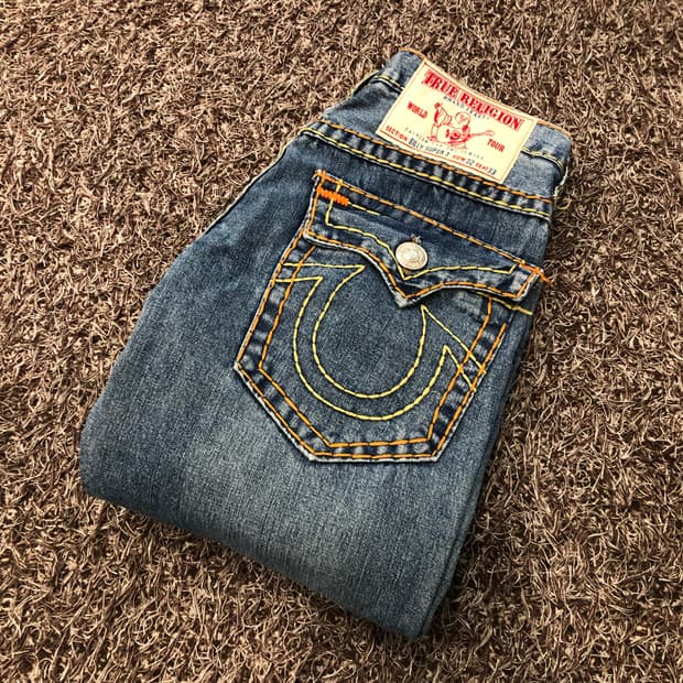 트루릴리전 빌리 슈퍼티 스티치 데님 팬츠