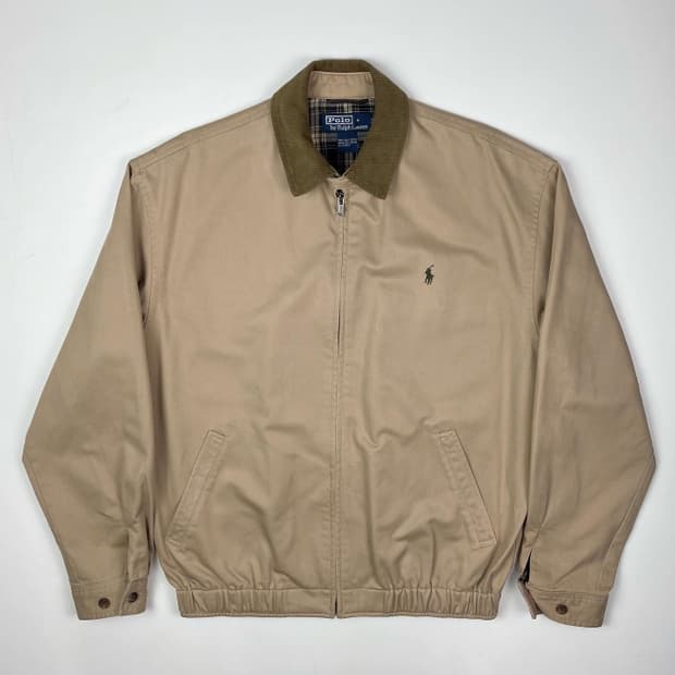 폴로 베이지 브라운 카라 면자켓