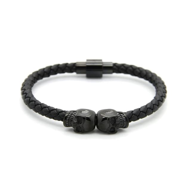 알렉산더 맥퀸 Alexander McQueen 스컬 레더 팔찌