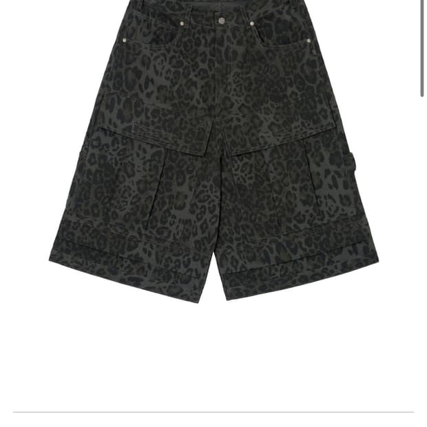 아이돈워너셀 레오파트 버뮤다팬츠 (2)