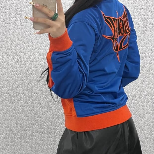 디키즈 올드스쿨 키치 스트릿 힙 고딕 오렌지 져지 집업 90 C09651