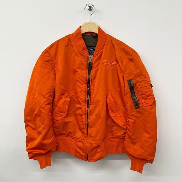 알파인더스트리 빅로고 MA-1 플라이트 블루종 자켓 PN9757