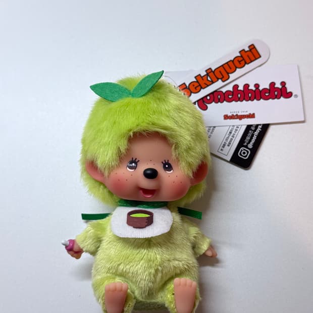 몬치치 그린티 말차 빅헤드 Ss 키체인 그린