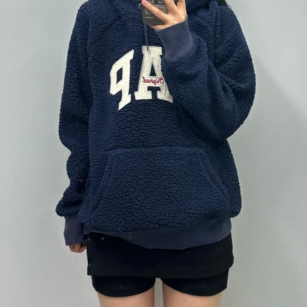 Gap 갭 네이비 쉐르파 후드티