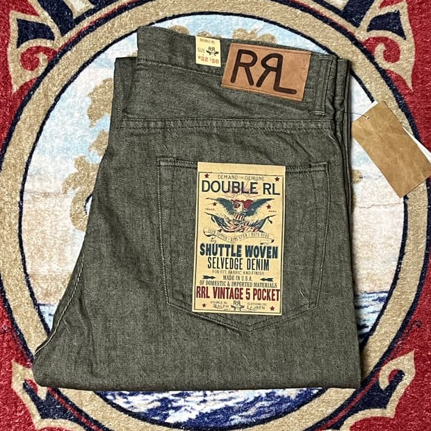 RRL 빈파포 올리브 진 더블알엘 데님 