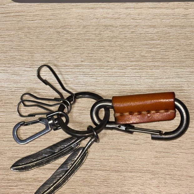가죽 카라비너 키링
