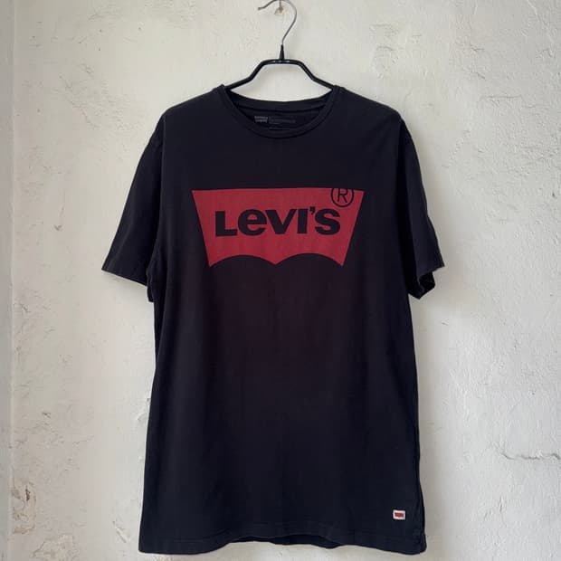 [M]levis 리바이스 블랙 박스로고 반팔티셔츠