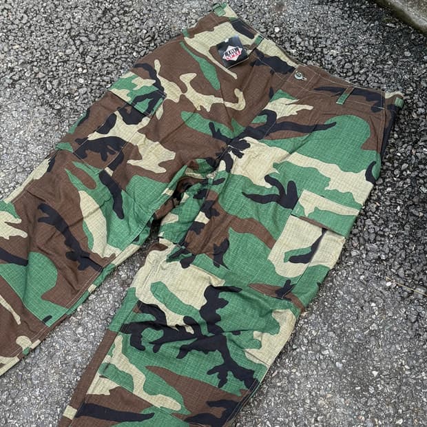 데드스탁 우드랜드 카모 립스탁 카고팬츠 